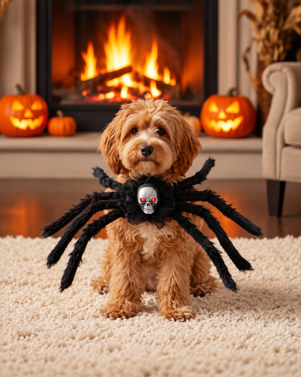 Halloween Spinnen-Kostüm für Hunde & Katzen